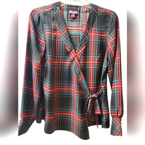 Vince Camuto Tartan top